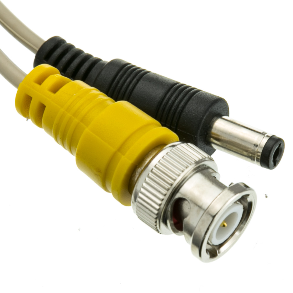 50ft BNC Video & Power Cable, BNC Male, DC Male to Female