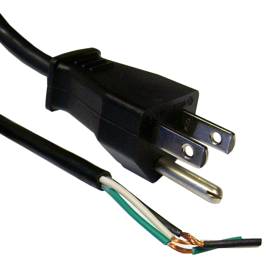 3-prong Power Cord With Open Wiring