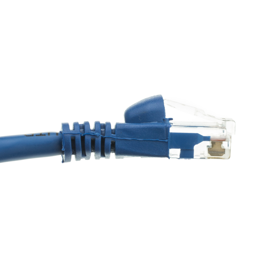 25ft Cat6a Blue Patch Cable, 10 Gb, Molded Boot