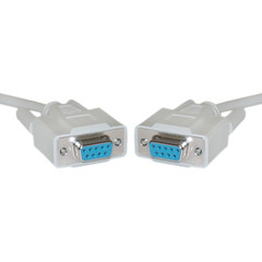 DB9 Female Serial Cable, DB9 Female, UL rated, 9 Conductor, 1:1, 10 foot - Part Number: 10D1-03410