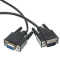 10D1-03206BK - Serial Extension Cable, Black, DB9 Male to DB9 Female, RS232, UL rated, 9 Conductor, 1:1, 6 foot