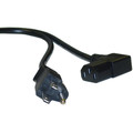 10W1-06206 - Right Angle Computer / Monitor Power Cord, Black, NEMA 5-15P to Right Angle C13,10 Amp, 18 AWG, 6 foot