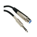 10XR-01606 - XLR Female to 1/4 inch TRS/Stereo Male Audio Cable, 6 foot