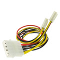 11W3-02210 - 4 Pin Molex to Floppy Power Y Cable, 5.25 inch Male to Dual 3.5 inch Female, 8 inch