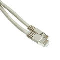 13X6-52101 - Shielded Cat6a Gray Copper Ethernet Patch Cable, 10 Gigabit, Snagless/Molded Boot, POE Compliant, 500 MHz, 1 foot