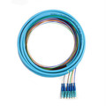 15F2-42006 - 6-Strand LC/PC Distribution Pigtail, Multimode 50um OM3, Color Coded 900um Breakout, 3 meters