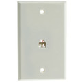 300-204WH - 2 Line Telephone Wall Plate, White, RJ11, 4 Conductor