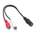 30S1-01261 - 3.5mm Stereo to Dual RCA Audio Adapter Cable, 3.5mm Female to Dual RCA Male (Red/White), 6 inch