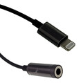 30U2-15503 - Apple Authorized Lightning Male to 3.5mm Adapter Cable, 3 inch, Black