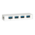 41U3-32004 - USB 3.2 Gen 1x1 Super Speed 4 Port Hub, 5 Gbps, White, Self Powered
