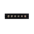 68F3-10360 - LGX Compatible Adapter Plate featuring a Bank of 6 Multimode ST Connectors, Black Powder Coat