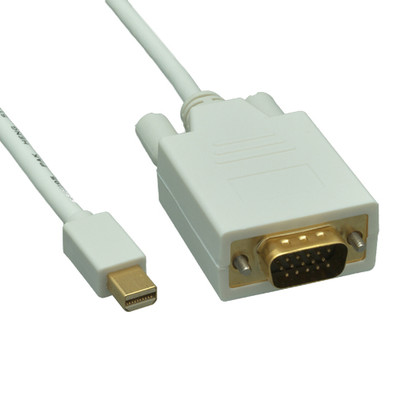 Mini DisplayPort to VGA Video Cable, Mini DisplayPort Male to VGA Male, 10 foot - Part Number: 10H1-62410