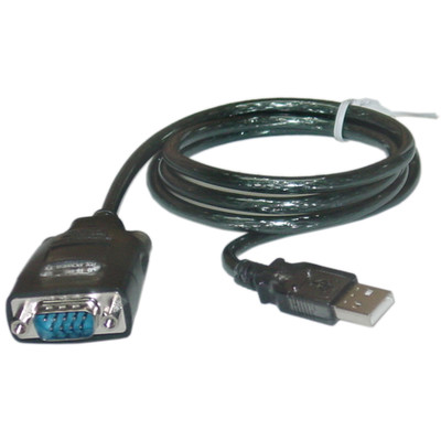 USB to Serial Adapter Cable, USB Type A Male to DB9 Male, 3 foot - Part Number: 10U1-06103