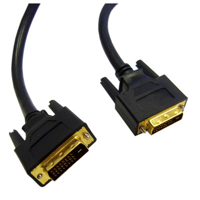 DVI-D Dual Link Cable, Black, DVI-D Male, 1 meter (3.3 foot) - Part Number: 10V2-05301BK