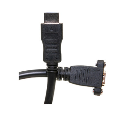 HDMI Extension Cable, High Speed with Ethernet, HDMI-A male to Panel Mount HDMI-A female , 4K @ 30Hz, 6 foot - Part Number: 10V3-12206