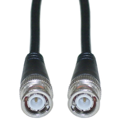 BNC RG58/U Coaxial Cable, Black, BNC Male, Solid Core, 100 foot - Part Number: 10X1-111HD