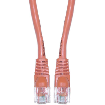 Cat6 Orange Copper Ethernet Crossover Cable, Snagless/Molded Boot, 14 foot - Part Number: 10X8-33314