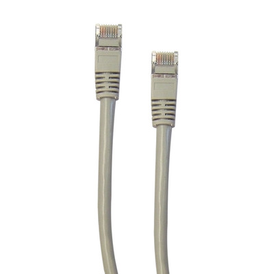 Shielded Cat5e Gray Copper Ethernet Cable, Snagless/Molded Boot, POE Compliant, 50 foot - Part Number: 10X6-52150