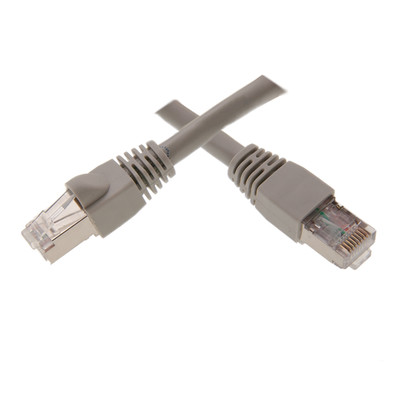 Shielded Cat6 Gray Ethernet Patch Cable, Snagless/Molded Boot, POE Compliant, 15 foot - Part Number: 10X8-52115