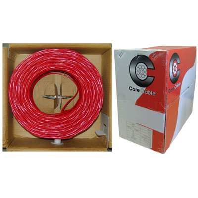 Plenum Fire Alarm / Security Cable, Red, 14/2 (14 AWG 2 Conductor), Solid, FPLP, Pullbox, 1000 foot - Part Number: 11F7-0271TH