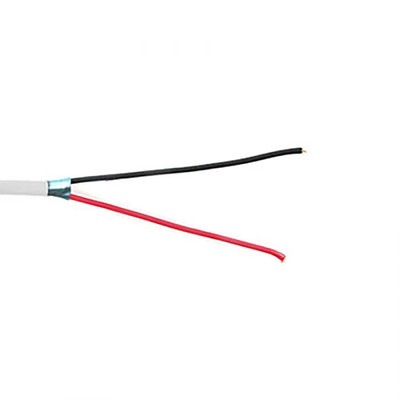 Shielded Plenum Security Cable, White, 18/2 (18 AWG 2 Conductor), Stranded, CMP, Spool, 1000 foot - Part Number: 11K5-52912MH