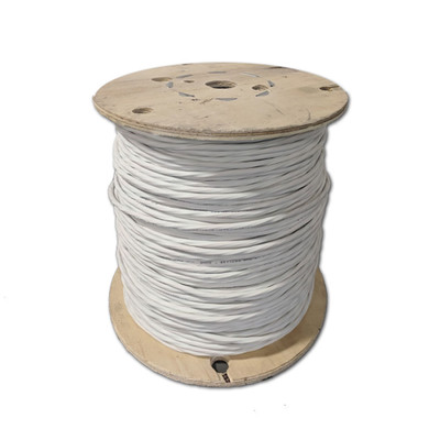 Shielded Plenum Security Cable, White, 18/4 (18 AWG 4 Conductor), Stranded, CMP, Spool, 1000 foot - Part Number: 11K5-54912MH
