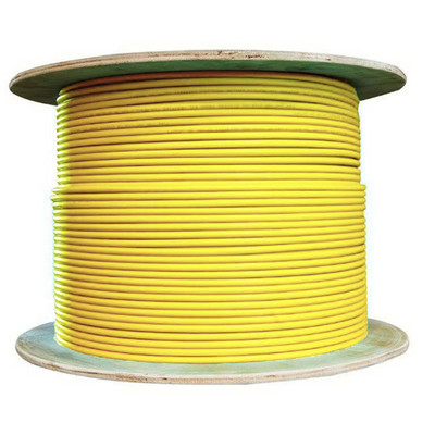 Bulk Shielded Cat6a Yellow Ethernet Cable, 10 Gigabit, Solid, 500 Mhz, 23 AWG, Spool, 1000 foot - Part Number: 13X6-581NH