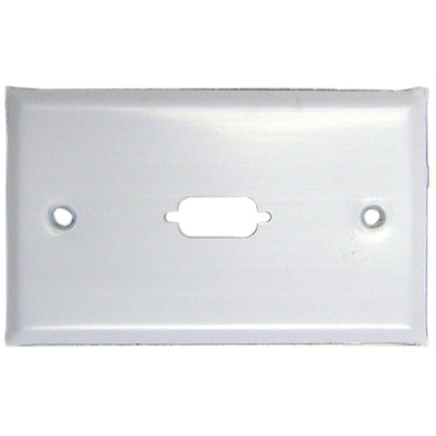 Wall Plate, 1 Port fits DB9 or HD15 (VGA), Stainless Steel - Part Number: 301-1-9