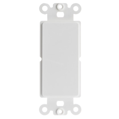 Decora Wall Plate Insert, White, Blank - Part Number: 301-1005
