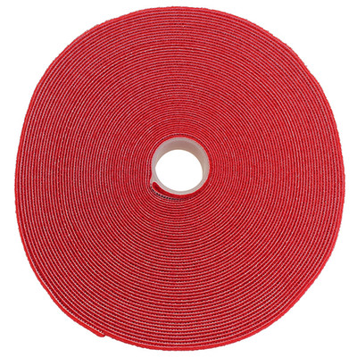 Hook and Loop Tape, 3/4 inch Wide, Red, 50ft Roll - Part Number: 30CT-07150