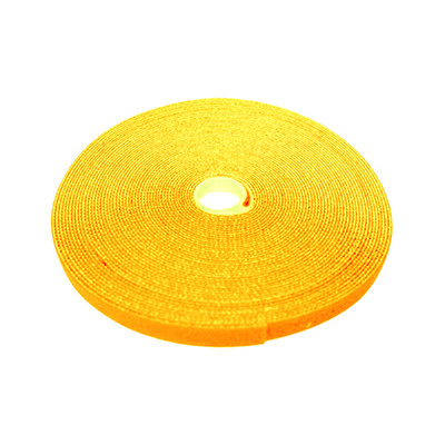 Hook and Loop Tape, 3/4 inch Wide, Yellow, 50ft Roll - Part Number: 30CT-08150