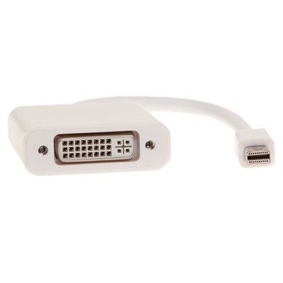 Mini DisplayPort to DVI Adapter Cable, Mini DisplayPort (MiniDP/mDP) Male to DVI Female, Only works from DisplayPort to DVI, 6 inch - Part Number: 30H1-64000