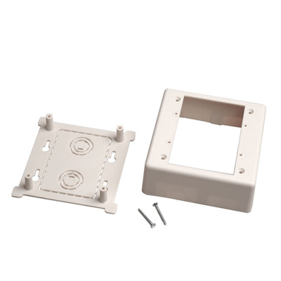 Dual Gang Surface Mount Box for Raceways, low voltage, White - Part Number: 31R5-200WH