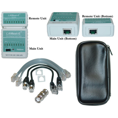 LANtest-E Wire Mapping Cable Tester, Tests Cat5e, Cat6, Cat6a, Coaxial (BNC) and Telephone runs - Part Number: 31X6-08500