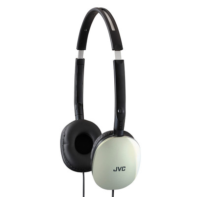 JVC FLATS Lightweight Headband Head Phones, White - Part Number: 5002-501WH