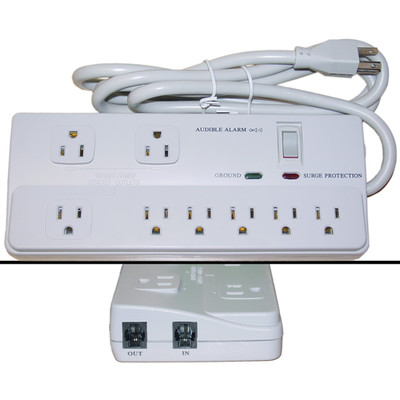 Surge Protector, 8 Outlet, Professional with Fax Modem Protection, Max 2160 Joules, Power Cord 6 foot - Part Number: 51W1-10013M
