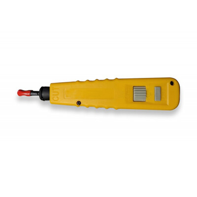 Punch Down Impact Tool For 66 and 110 Type Blocks, Adjustable, Yellow - Part Number: 91D3-30081