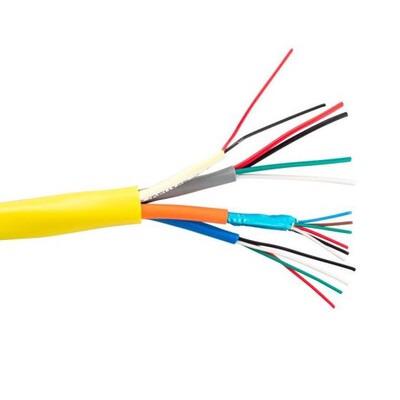 Access Control Cable, Plenum, 22AWG/2C + 22AWG/4C + 18AWG/4C + 22AWG/6C Shielded, Yellow, Spool, 500 ft - Part Number: ACC1-PLMF