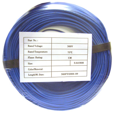 Security/Alarm Wire, Blue, 22/4 (22AWG 4 Conductor), Solid, CMR / Inwall rated, Coil Pack, 500 foot - Part Number: 10K4-04612CF