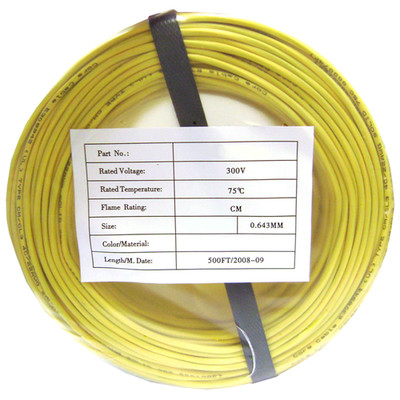 Security/Alarm Wire, Yellow, 22/4 (22AWG 4 Conductor), Solid, CMR / Inwall rated, Coil Pack, 500 foot - Part Number: 10K4-04812CF