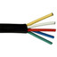 Mini RG59/U Cable, Black, 25/5 (25 AWG 5 Conductor), Solid Bare Copper, Spool, 250 foot - Part Number: 10B2-050250