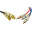 High Quality Component Video RCA to BNC Component Conversion Cable, 3 RCA Male to 3 BNC Male, 6 foot - Part Number: 10V2-25206