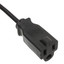 Power Cord Adapter, Black, C14 to NEMA 5-15R, 10 Amp, 1 foot - Part Number: 10W1-05201
