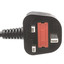 England / UK Computer/Monitor Power Cord with Fuse, BS 1363 to C13, VDE Approved, 6 foot - Part Number: 10W1-12206