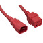 Power Cord, C14 to C19, 14 AWG,15 Amp, Red, 2 foot - Part Number: 10W2-32202RD
