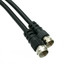 F-pin RG59 Coaxial Cable, Black, F-pin Male, 3 foot - Part Number: 10X2-01103