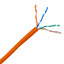 Plenum Cat6 Bulk Cable, Orange, Solid, UTP (Unshielded Twisted Pair), CMP, 23 AWG, Pullbox, UL listed, 1000 foot - Part Number: 11X8-031TH