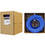 Cat5e Blue Copper Ethernet Cable, Solid, UTP (Unshielded Twisted Pair), POE Compliant, Pullbox, 500 foot - Part Number: 10X6-061TF
