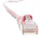 Cat5e Pink Copper Ethernet Patch Cable, Snagless/Molded Boot, POE Compliant, 2 foot - Part Number: 10X6-07202