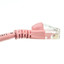 Cat6 Pink Copper Ethernet Patch Cable, Snagless/Molded Boot, POE Compliant, 25 foot - Part Number: 10X8-07225